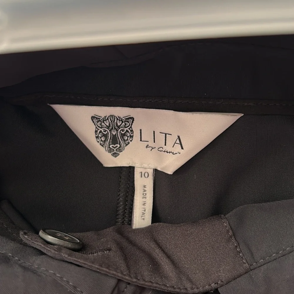 NWOT Lita by Ciara black paperbag pants. Black, high waisted. Size 10.